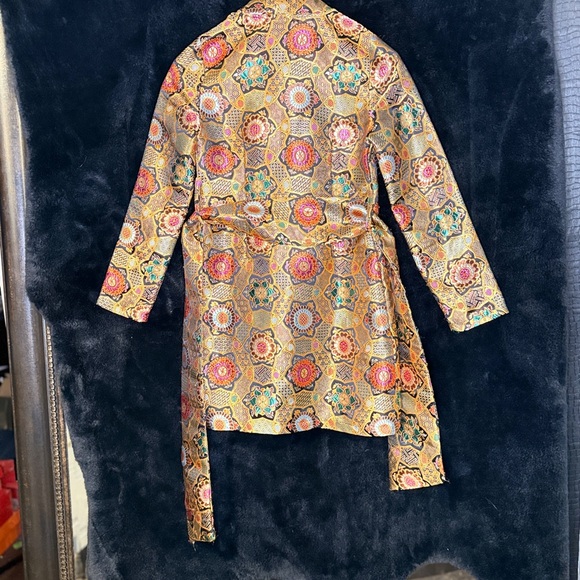 Colorful Patterned Long Jacket - Picture 3 of 4
